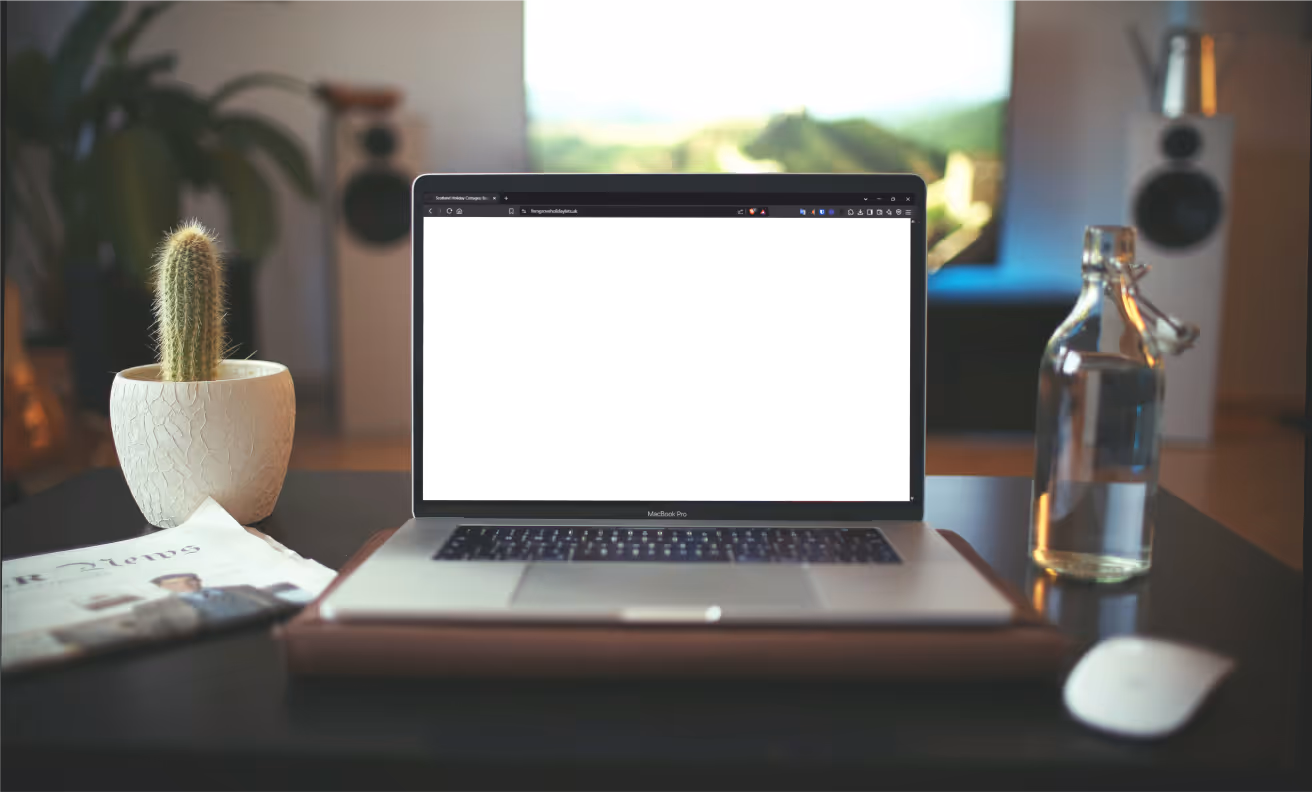 laptop containing ferngrove webpage screenshot
