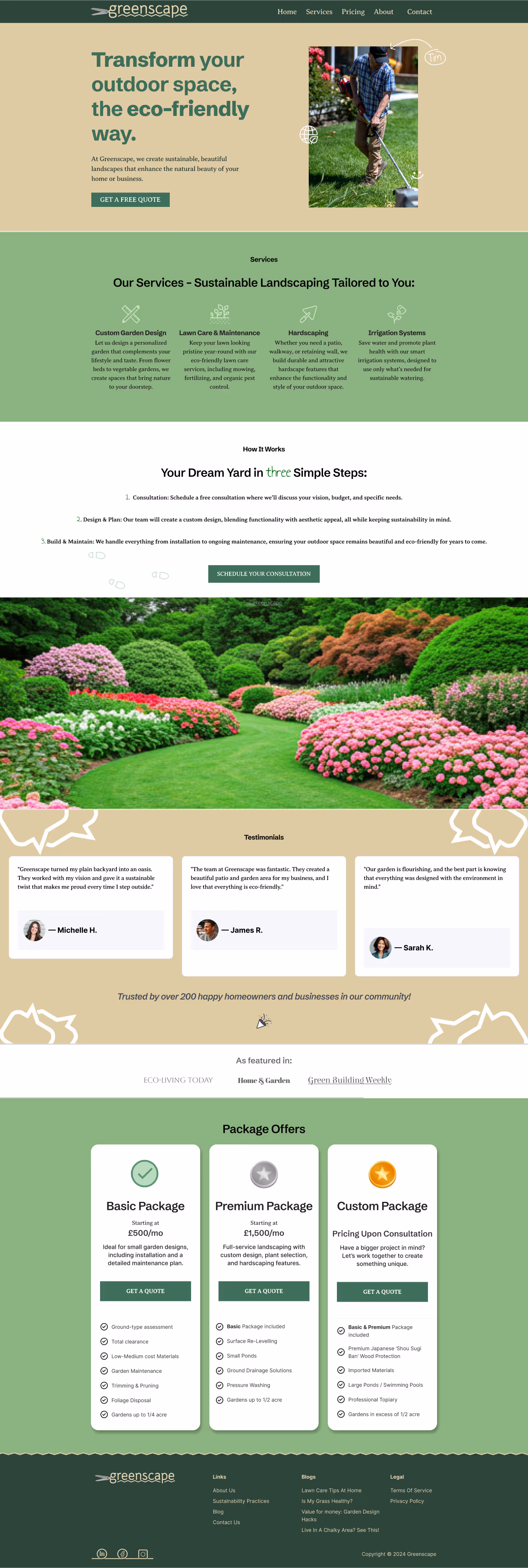 greenscape website screenshot