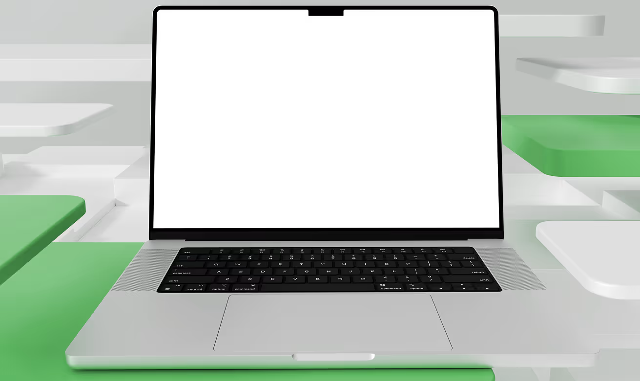 laptop containing greenscape website screenshot
